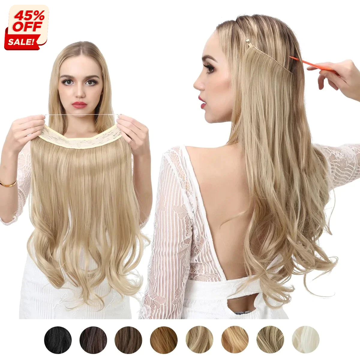 Justsis® | Invisible Halo Hair Extensions (45% OFF)